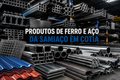 Produtos de ferro e aço comercializados pela Samiaço em Cotia